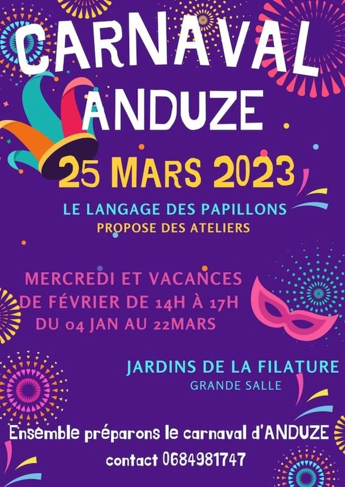 Affiche carnaval Anduze 2023